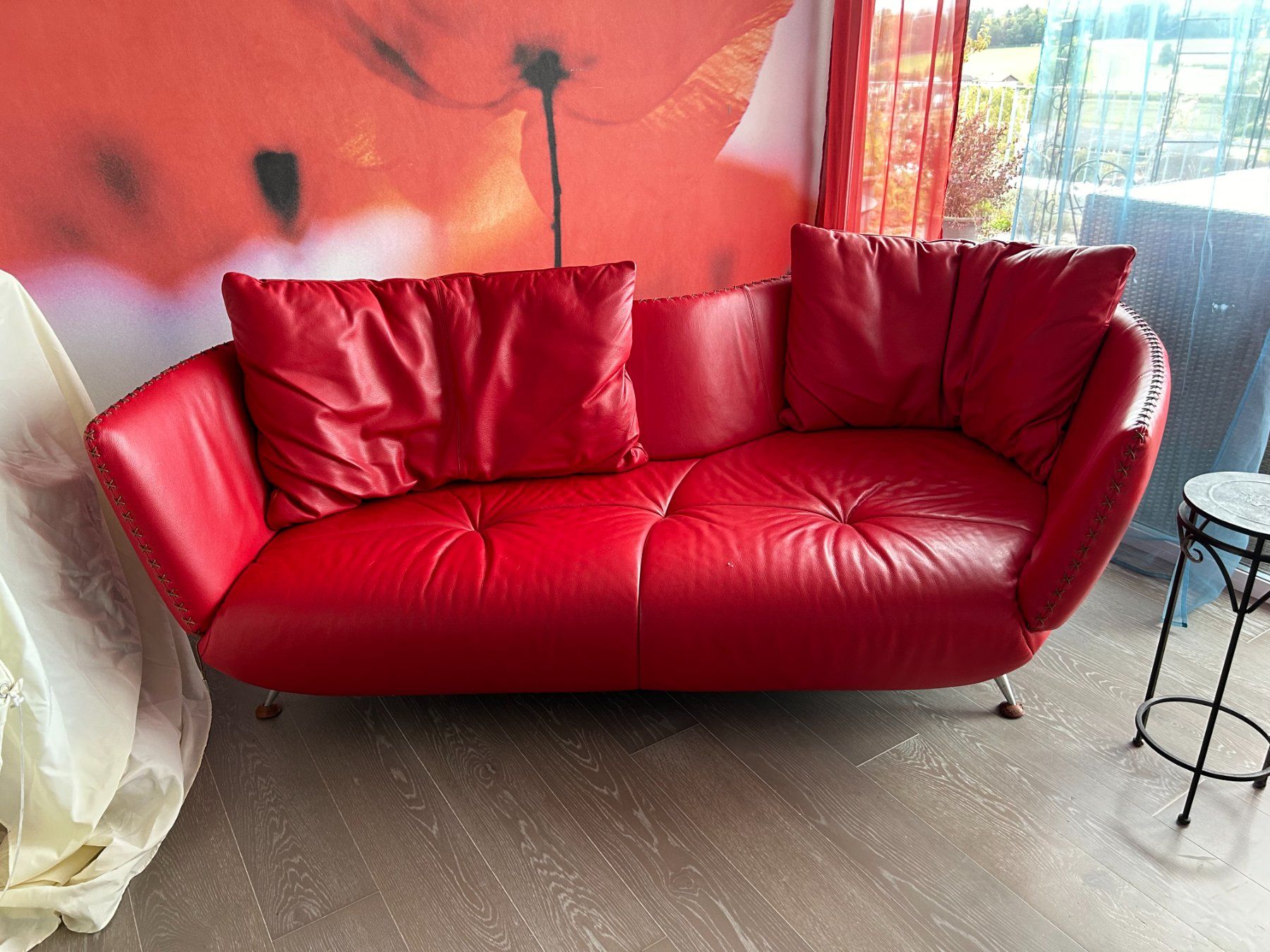 De Sede Sofas: Sofa De Sede DS102 Shell rot Leder Mathias Hoffmann – D'occasion à Dottikon par beni1204