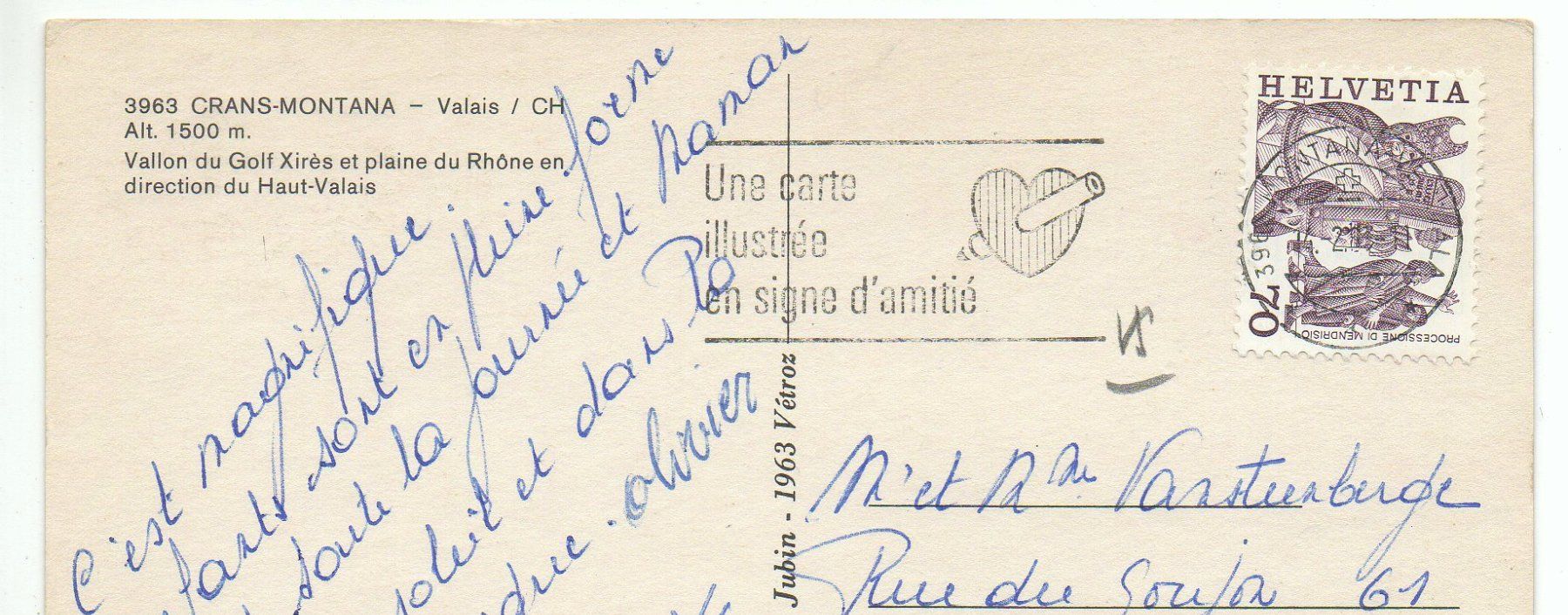 Cartoline postali: CRANS MONTANA – Usato da Jona venduto da philajona 1