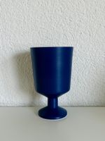 Keramik-Kelch / Becher mit Fuss aus Japan (blau) -NEU-