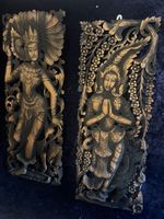 2  wunderschönen asiatische Wanddekor-Holzplatte nr3