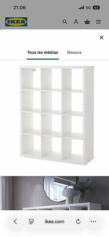 Ikea Regale: KALLAX Étagère, blanc, 112x147 cm – Gebraucht aus La Tour-de-Peilz von dam_x89d