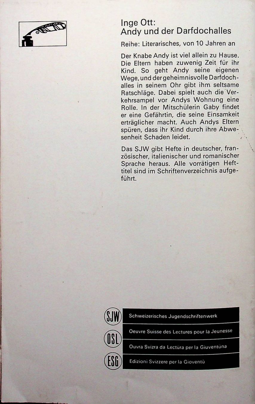 Libri: SJW 1442 Inge Ott Andy und der Darfdochalles EA 1978 – Usato da Reitnau venduto da Zaomir 5