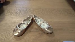 Goldene H&M Ballerinas mit Schleife  Grösse 29