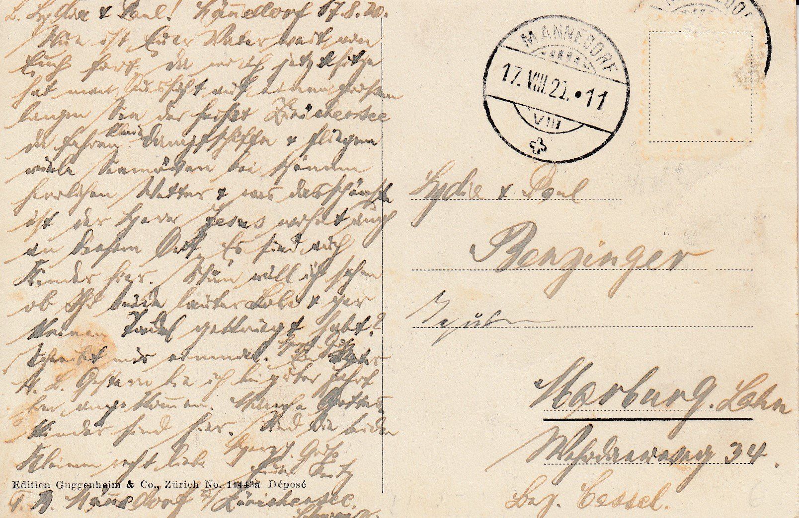 Cartoline postali: Männedorf  ZH     um 1920 – Usato da Brig venduto da Valcards54 1