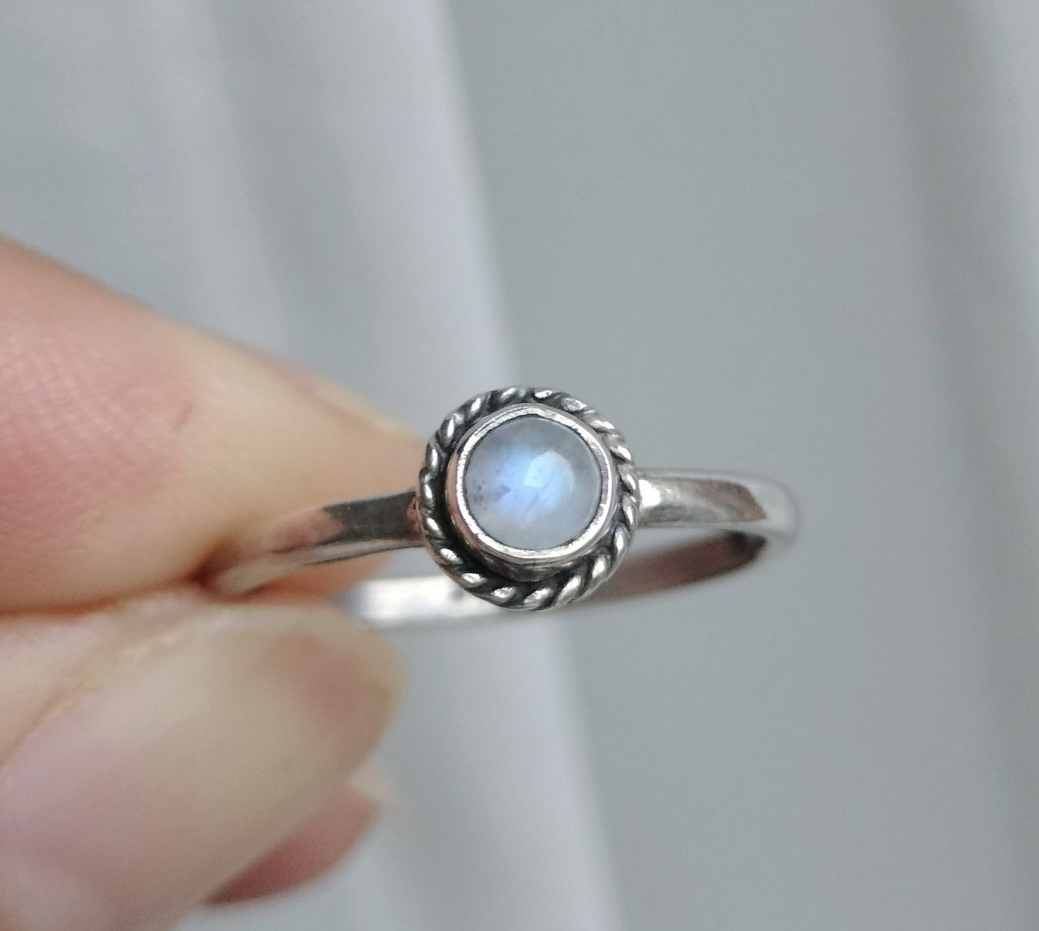 Anelli: Silber Ring 925 mit Regenbogen Mondstein – Nuovo (secondo la descrizione) da Schwyz venduto da els_7cys 4