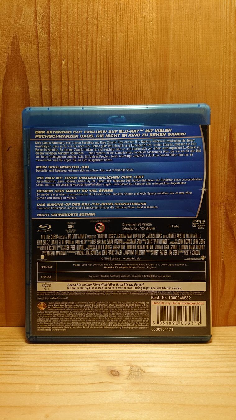 Tutti i DVDs: KILL THE BOSS Blu-Ray mit Jason Bateman – Usato da Wilderswil venduto da Exebub 1