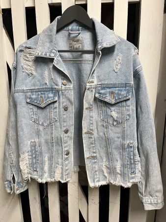ab 1.- Jeansjacke oversize Used Look Gr. 36 (S/M) Denim&Co