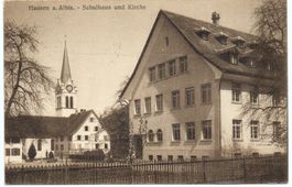HAUSEN a. Albis - Schulhaus und Kirche
