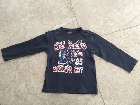 OVS Shirt Gr.110 Cooles Print Jungen Langarmshirt