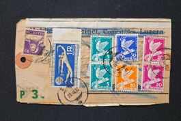Attraktiver Paketanhänger von Zug 1932