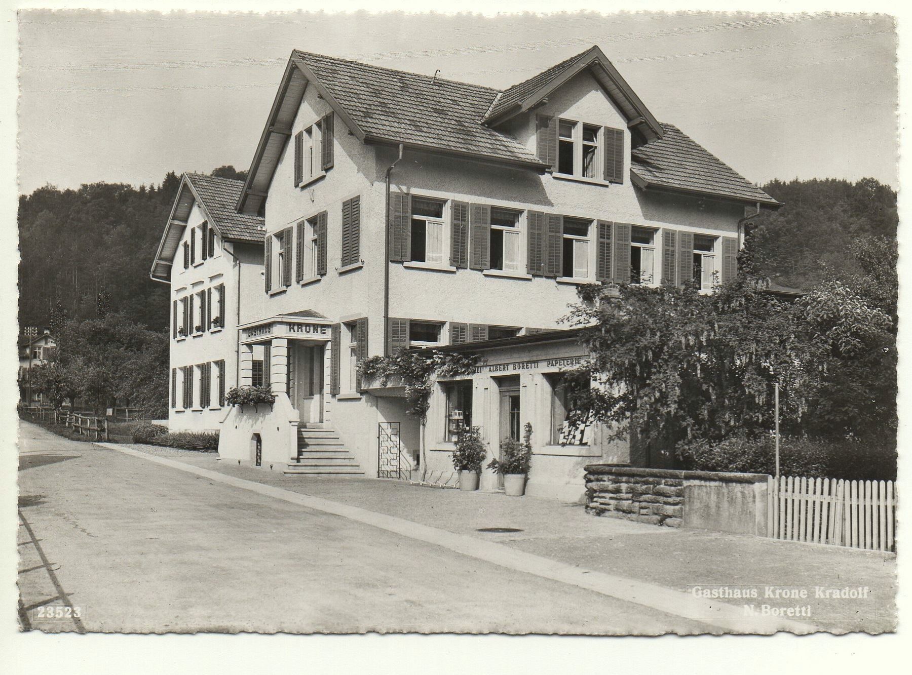 Ansichtskarten: KRADOLF Gasthaus Krone - Albert Boretti – Neu (gemäss Beschreibung) aus Jona von philajona
