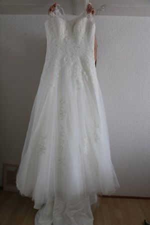 Brautkleid, einmal getragen, Grösse 44/46