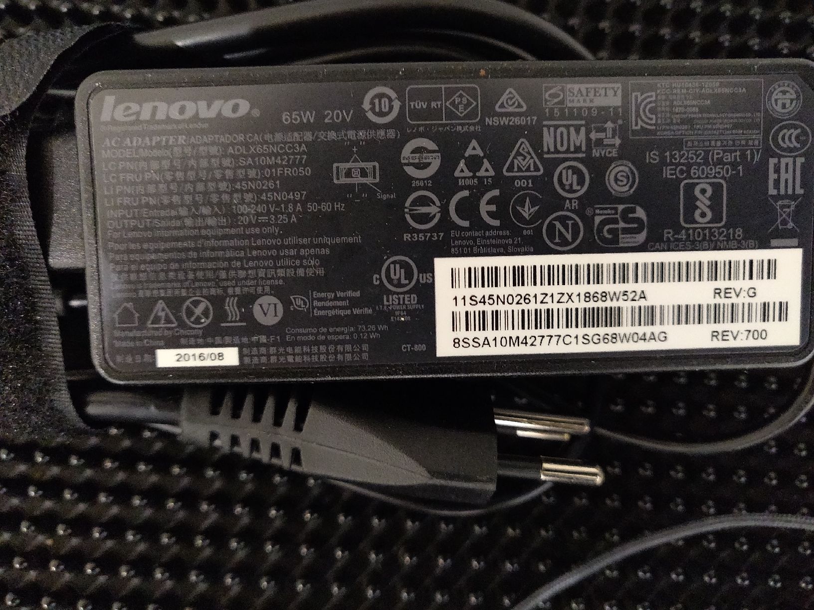 Lenovo Caricabatterie: Lenovo Netzteil 65W square tip – Usato da Flawil venduto da rcnkr 1