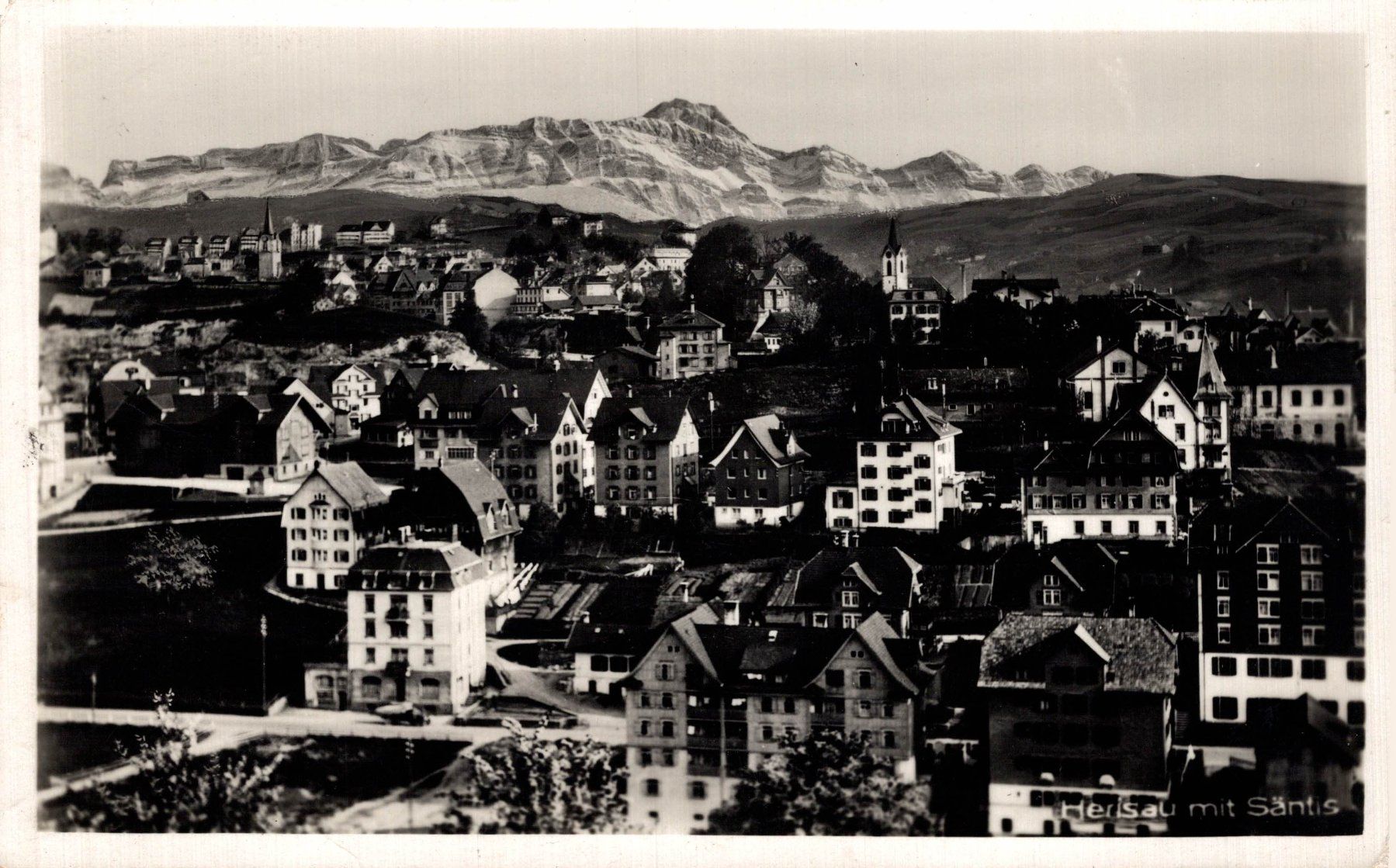 Cartoline postali: Herisau mit Säntis – Usato da Bronschhofen venduto da Astore