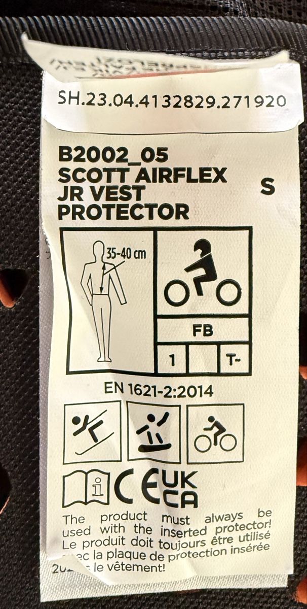 Protezioni & Imbottiture: Scott Airflex Rückenprotektor Weste Junior Grösse S – Usato da Solothurn venduto da Ohuups2 5