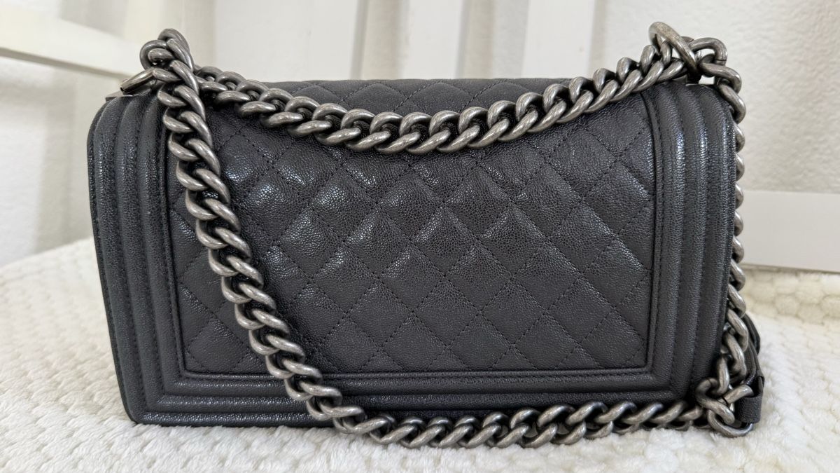 Chanel Borse da donna: CHANEL Old Boy Medium Anthrazit Caviar RHW – Usato da Henau venduto da catwoman02 2