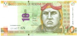 Peru 10 Soles 10.3.2016 P192a XF