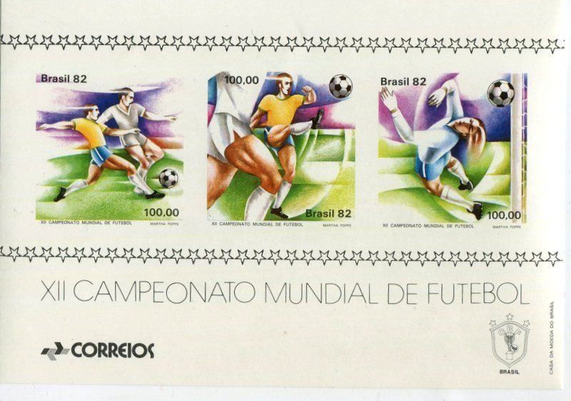 Alle Briefmarken: Block "Fussball". Brasilien. – Neu und originalverpackt aus Basel von Butsch5