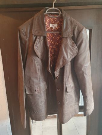Vintage Lederjacke Damen braun Miss Etam Gr. XXL