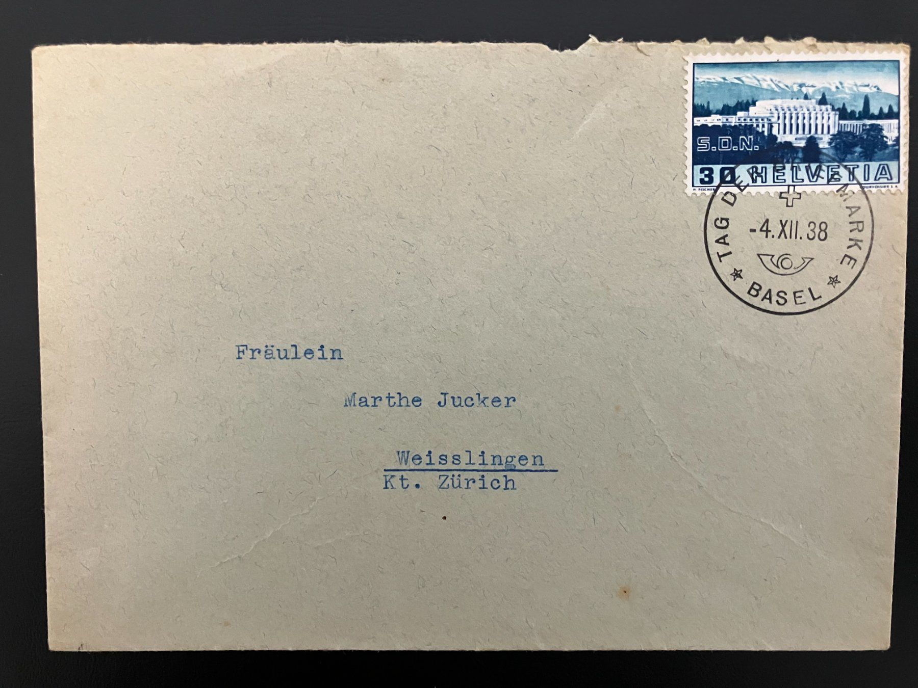 Tutti i francobolli: Couvert Tag der Briefmarke 1938 Basel – Usato da Solothurn venduto da Tomtom2910