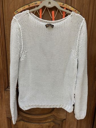 Pull Loro Piana blanc 100% Coton taille M bon état