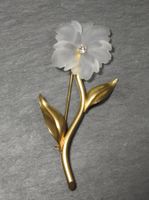 Blumen-Brosche, Gold 750, Unikat