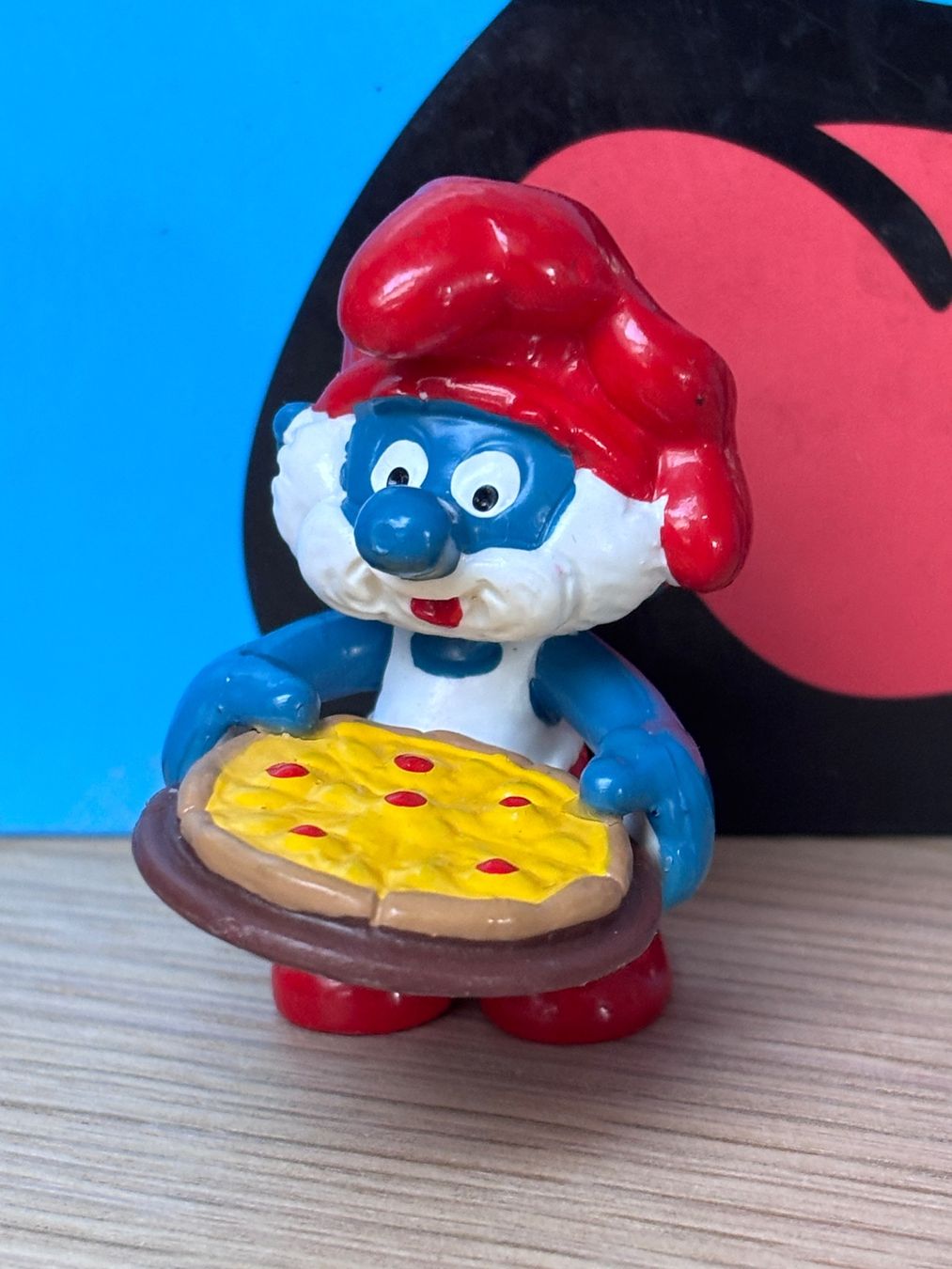 Schleich Statuette: Papa Schlumpf als Pizzaiolo – Usato da Lyss venduto da Duckszone