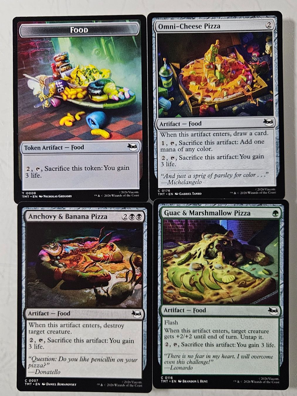 Magic The Gathering Carte collezionabili: Ninja Turtles 4x Food Karten – Usato da Basel venduto da True_Hofer_Store
