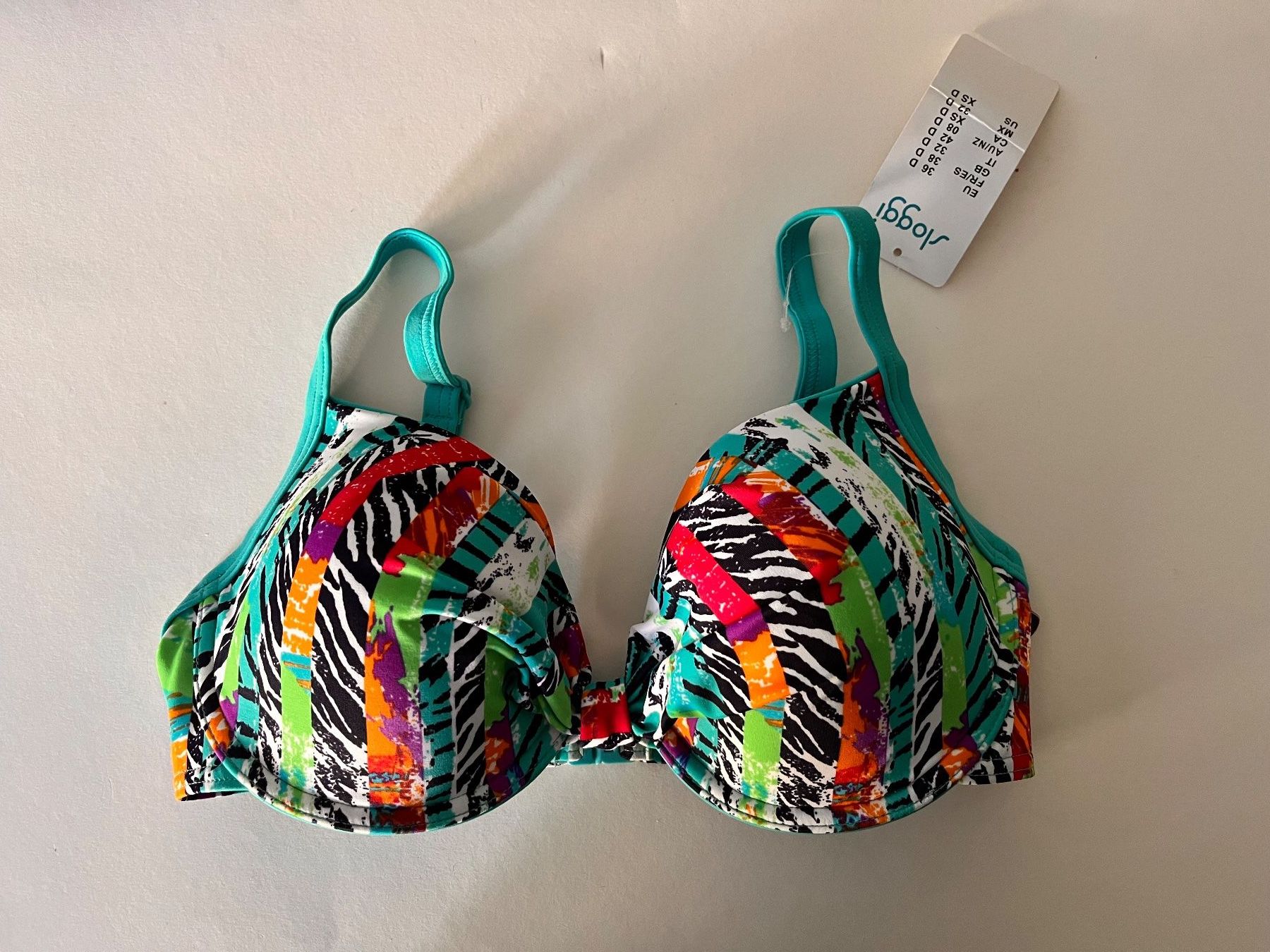 Sloggi Maillots de bain & Bikinis: SLOGGI, Bikini-Oberteil  EXOT BEACH, Grösse 36D, Hellblau – Neuf avec emballage d'origine à Rudolfstetten par gst_g7xl