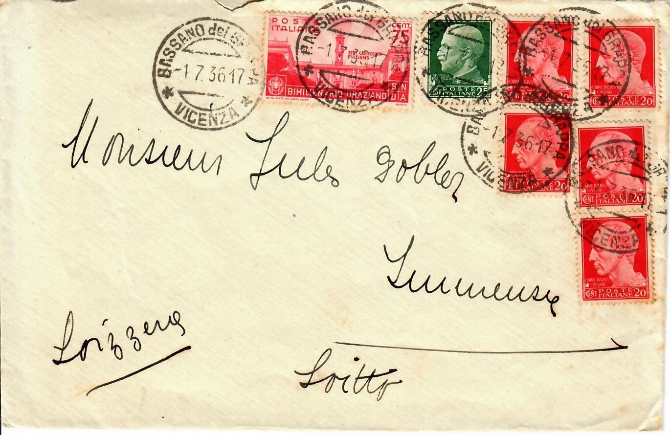Tutti i francobolli: Brief, Italien 1936 – Usato da Hochdorf venduto da Ziegel-16