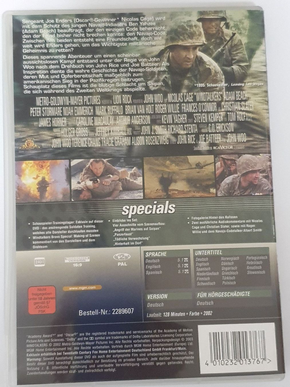 Tutti i DVDs: Windtalkers DVD – Usato da Oberdorf BL venduto da BaldenEagle 3
