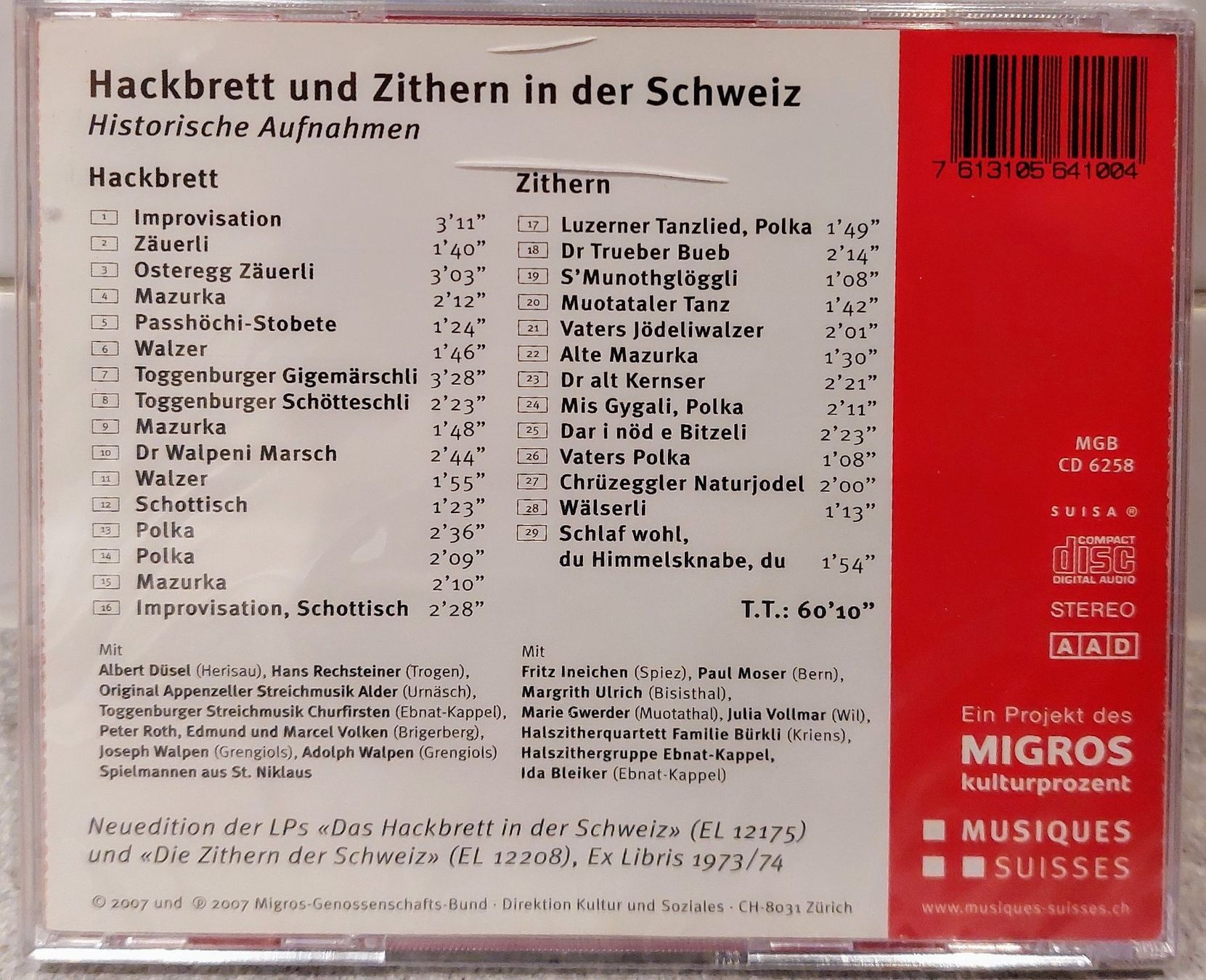 CDs: CD - Hackbrett und Zithern in der Schweiz – Neuf avec emballage d'origine à Allmendingen b. BE par MMC-MuMeCo 1