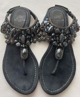 🤍 Sandalen/Zehensandalen, Leder/Wildleder, blau, Gr. 36 🤍