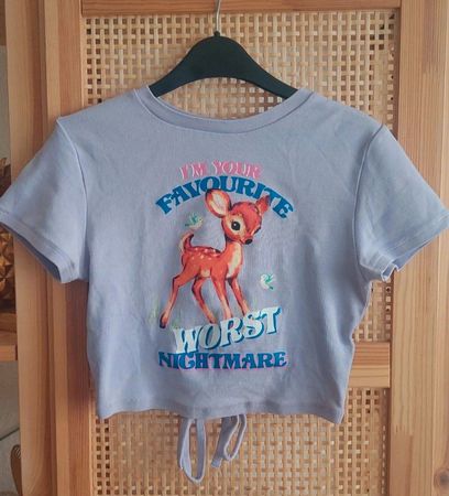 T-shirt crop tops été Y2K taille XS Tally Weijl