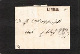 Siegelbrief Lindau ZH - Effretikon , Stabstempel Lindau,1863