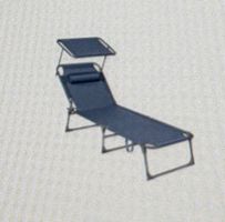 Liegestuhl Sonnenliege verstellbare Rückenlehne Sonnenschutz