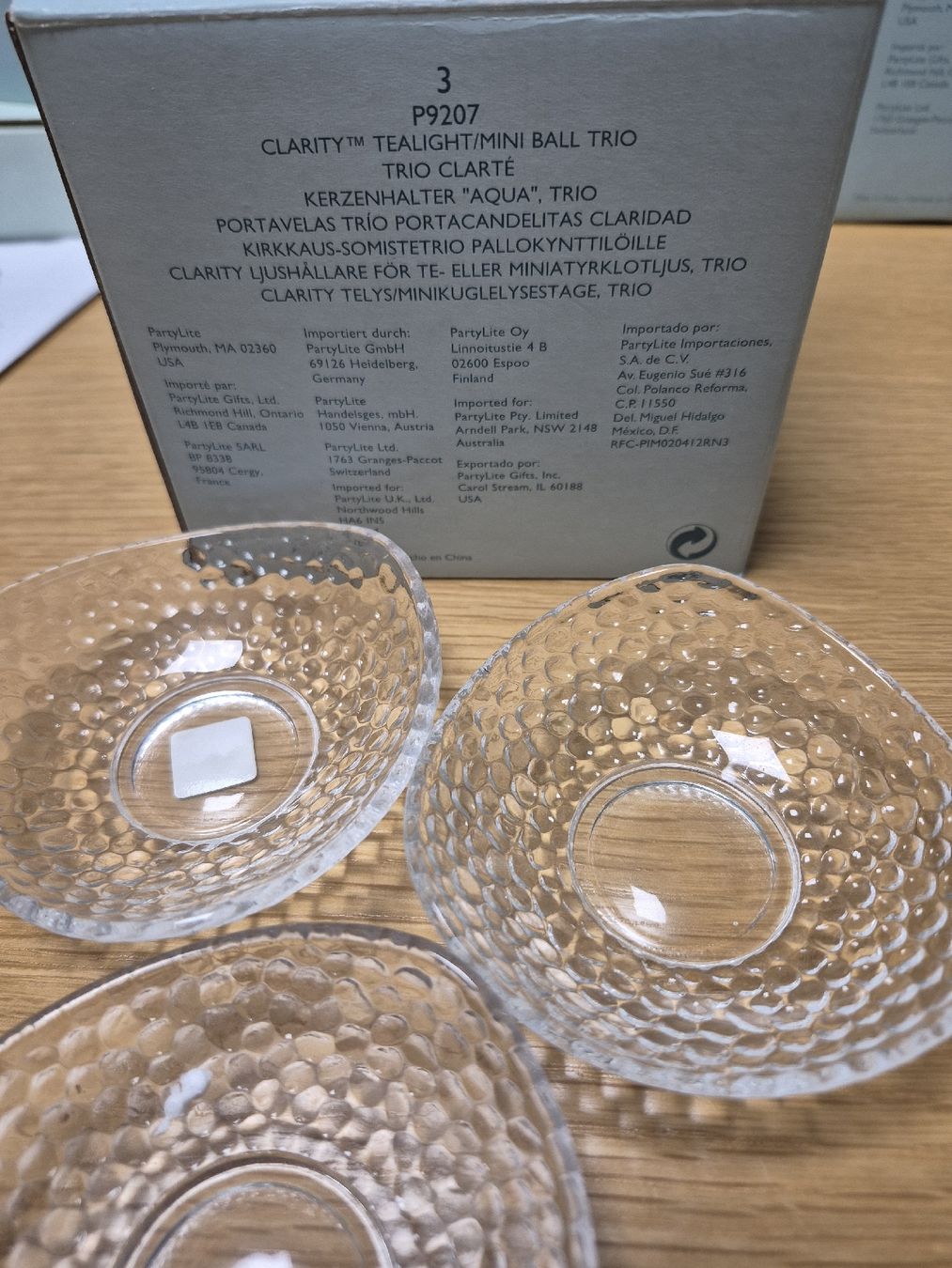 Partylite Portacandele: partylite kerzenhalter Aqua Trio – Nuovo (secondo la descrizione) da Buttikon SZ venduto da sefa02 1