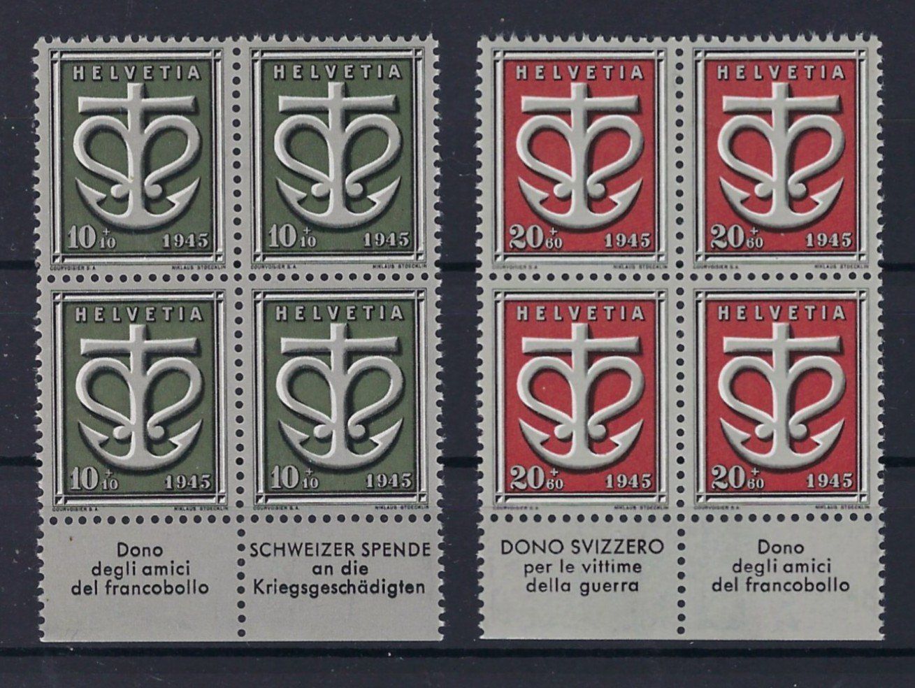 Tutti i francobolli: 1945 Spende Viererblocks postfrisch  16037 – Usato da Lunden venduto da Animus999