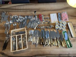 Grosses Besteckset gemischt diverse Ausführungen gebraucht