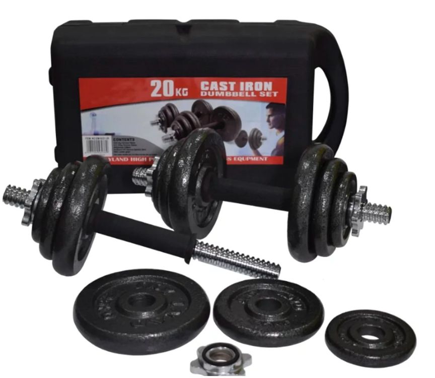 Cast Iron Dumbbell Set With Carry Case 20KG X 2 Kaufen auf Ricardo