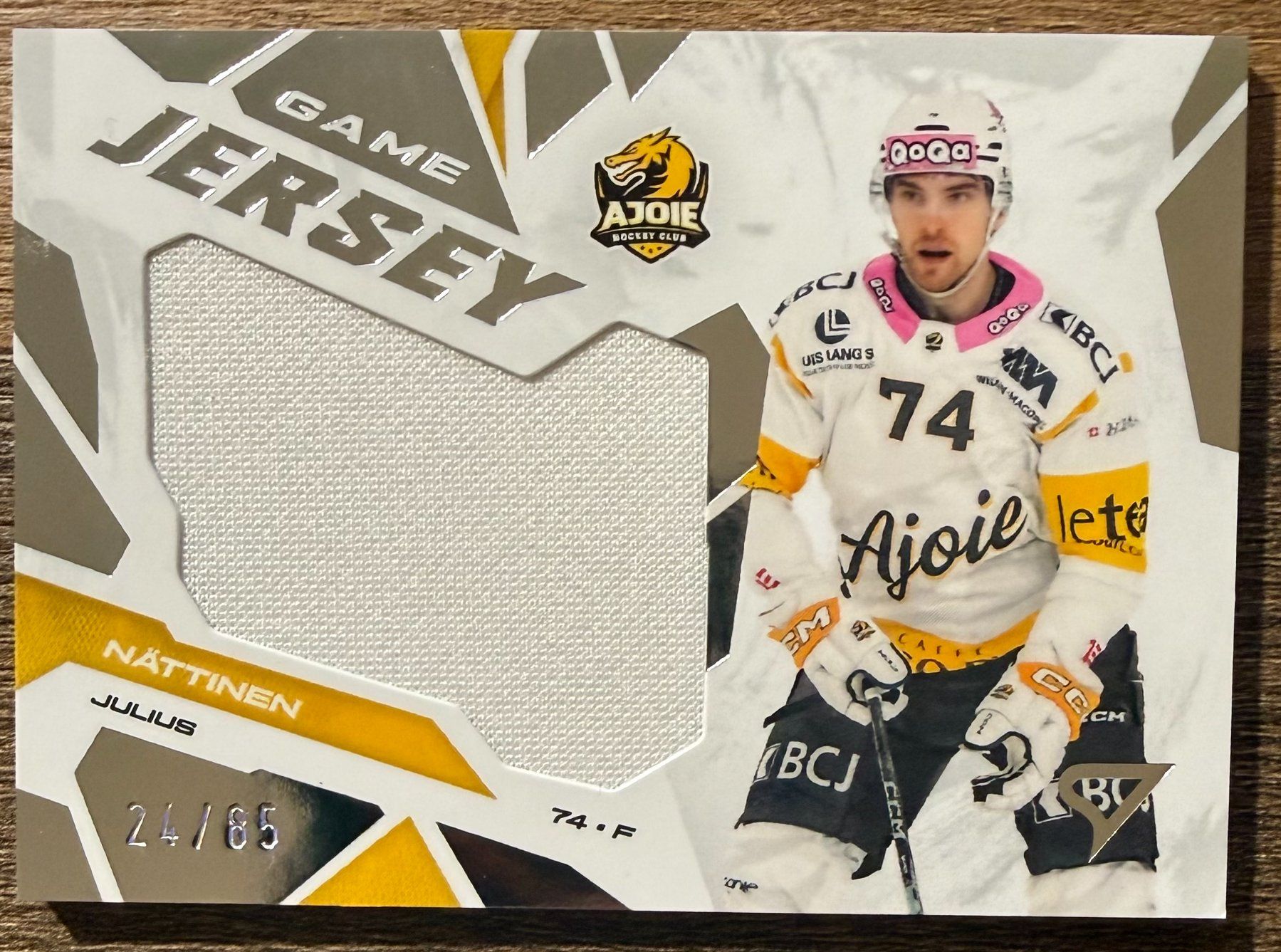 Sportzoo Carte collezionabili: Game Jersey - Julius Nättinen - 24/85 – Usato da Herisau venduto da Herisauar