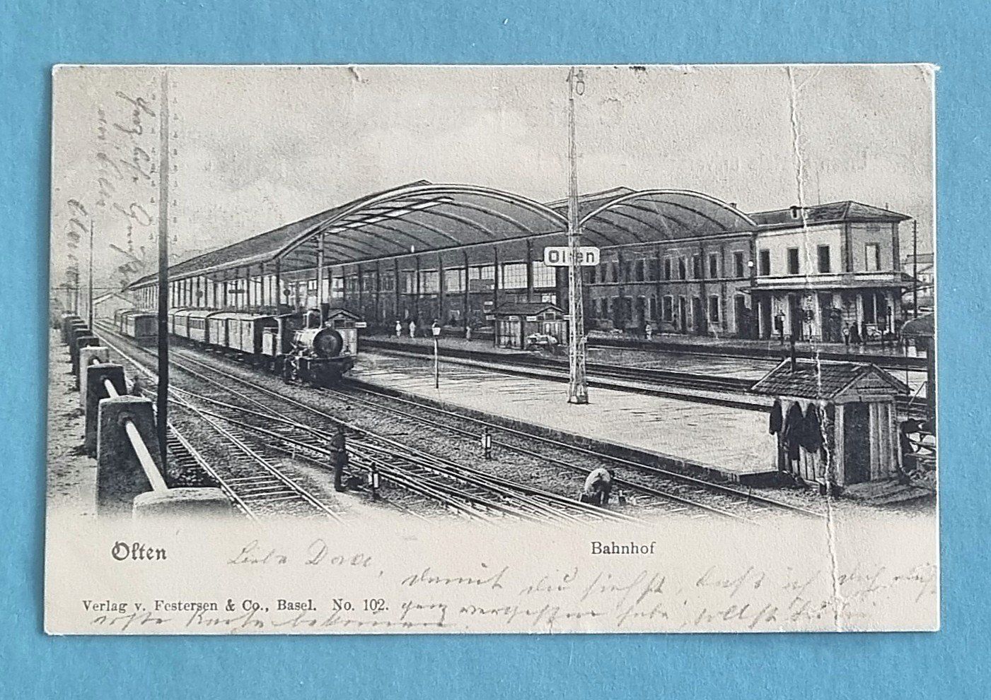 Cartoline postali: Olten - Bahnhof - 1902 – Usato da Rothrist venduto da RROENK