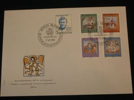 Pro Patria FDC 1966 Nr. 128 - 132 "Deckengemälde , Kirche"