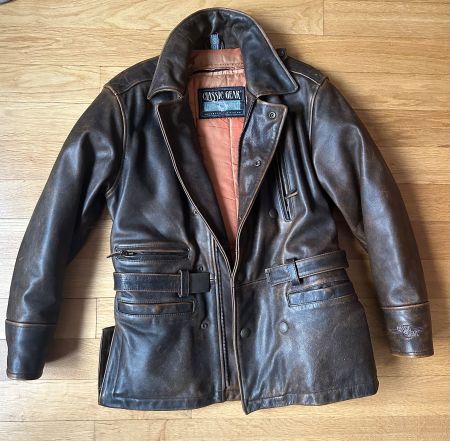 Vintage Classic Motorrad Lederjacke, Top Zustand, Gr. M