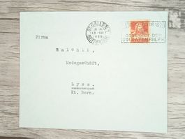 TR20 Enveloppe + Timbre Suisse 1929