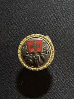 Anstecker Edelweiss L. Huguenin Locle Schweiz Abzeichen alt