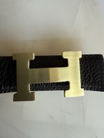 Hermes Lederguertel Schwarz Herren H Schnalle guter Zustand