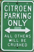 METALLSCHILD CITROEN PARKING ONLY 30x45 CM 1KG NEU