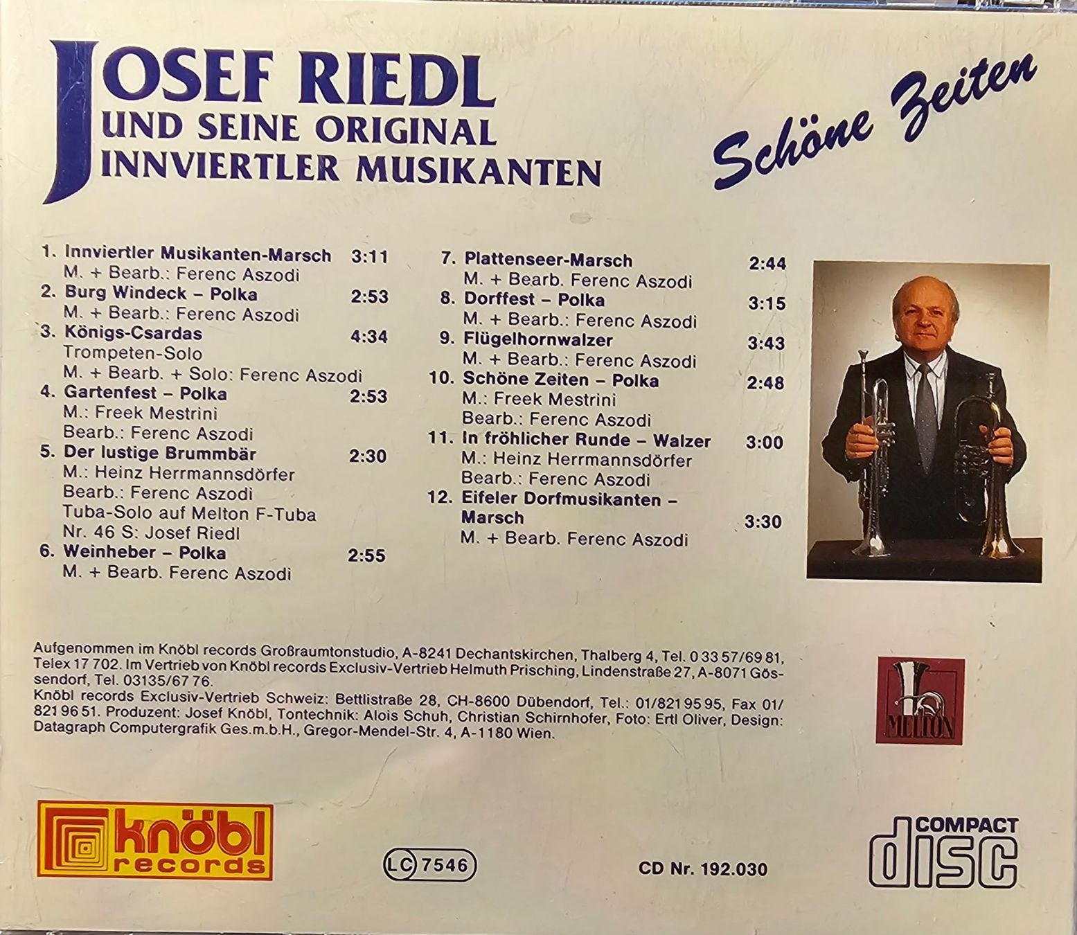 CD: Josef Riedl - Schöne Zeiten – Usato da Wahlen b. Laufen venduto da Cg10 1