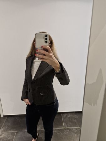 H&M Blazer Gr. 40 gestreift schwarz/weiss Büro Business Chic